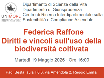 Seminario Diritti e vincoli biodiversità coltivata